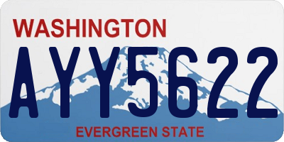 WA license plate AYY5622