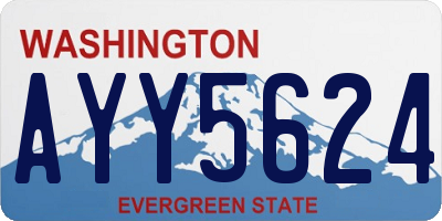 WA license plate AYY5624