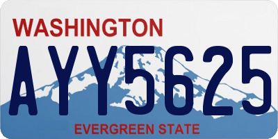 WA license plate AYY5625