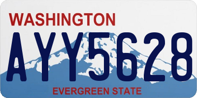 WA license plate AYY5628