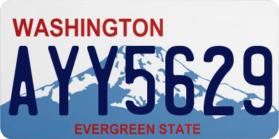 WA license plate AYY5629