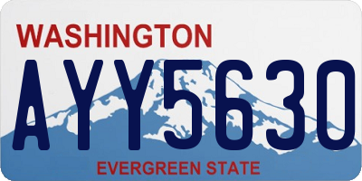 WA license plate AYY5630