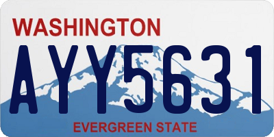 WA license plate AYY5631