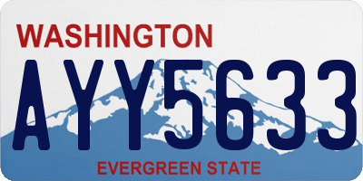 WA license plate AYY5633
