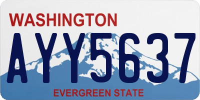 WA license plate AYY5637