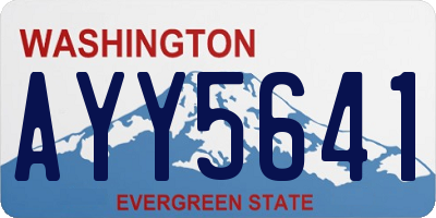 WA license plate AYY5641