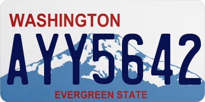 WA license plate AYY5642