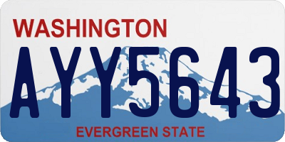 WA license plate AYY5643