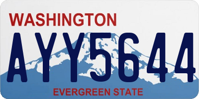 WA license plate AYY5644