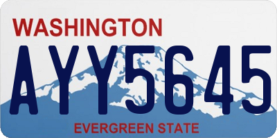 WA license plate AYY5645