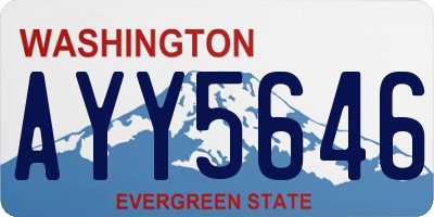 WA license plate AYY5646