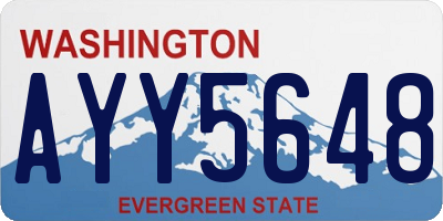 WA license plate AYY5648