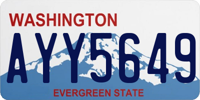 WA license plate AYY5649