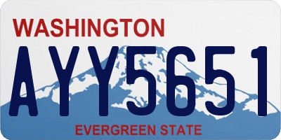 WA license plate AYY5651