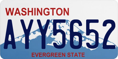 WA license plate AYY5652
