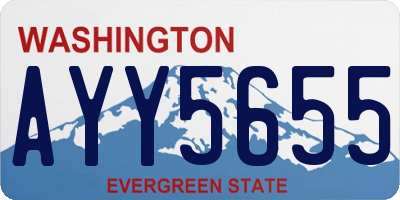 WA license plate AYY5655