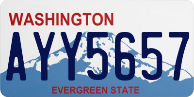 WA license plate AYY5657