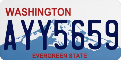 WA license plate AYY5659