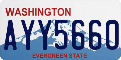 WA license plate AYY5660