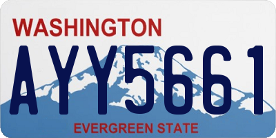 WA license plate AYY5661