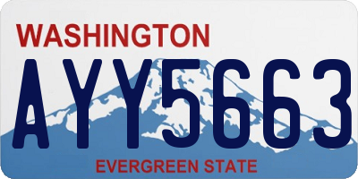 WA license plate AYY5663