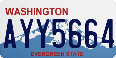 WA license plate AYY5664
