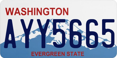 WA license plate AYY5665