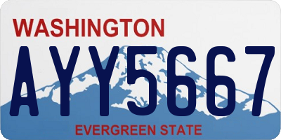 WA license plate AYY5667
