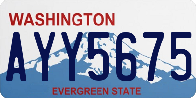 WA license plate AYY5675