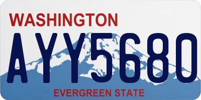 WA license plate AYY5680