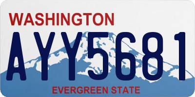 WA license plate AYY5681