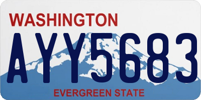 WA license plate AYY5683