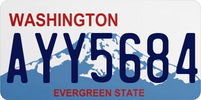 WA license plate AYY5684