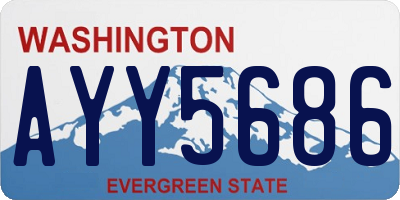 WA license plate AYY5686