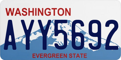 WA license plate AYY5692