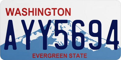 WA license plate AYY5694