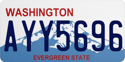 WA license plate AYY5696