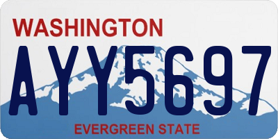 WA license plate AYY5697