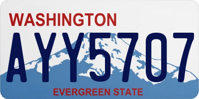 WA license plate AYY5707