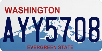 WA license plate AYY5708