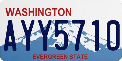 WA license plate AYY5710