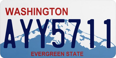 WA license plate AYY5711