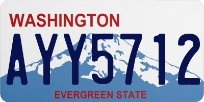 WA license plate AYY5712