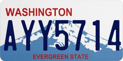 WA license plate AYY5714