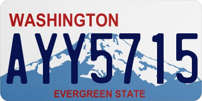 WA license plate AYY5715