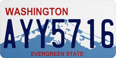 WA license plate AYY5716