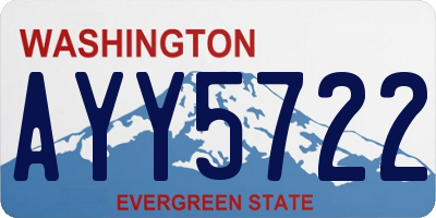 WA license plate AYY5722