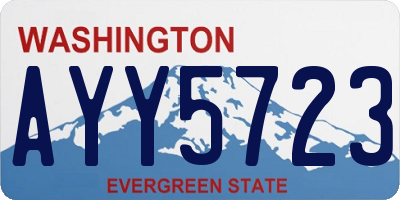 WA license plate AYY5723