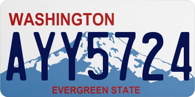 WA license plate AYY5724