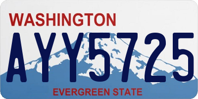 WA license plate AYY5725